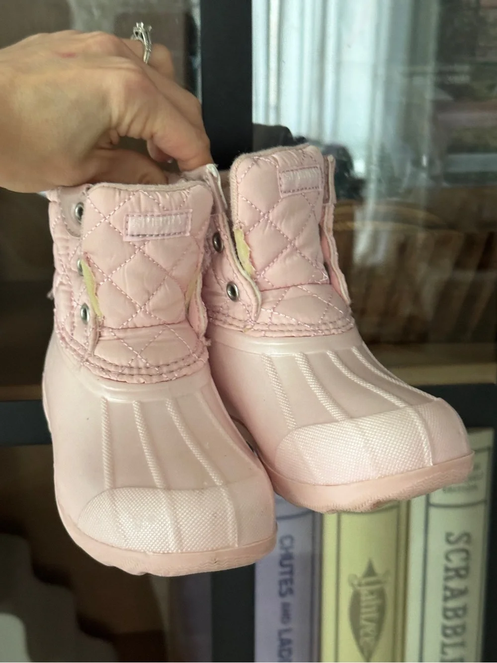 Sperry toddler girls porter duck boots blush quilted winter lined slip on snow